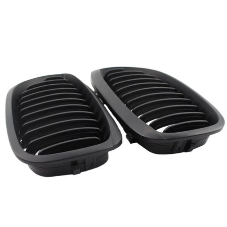 Griglia Anteriore Nera Opaca 2 Pezzi per BMW 3 E46 Coupe Cabrio 03-06