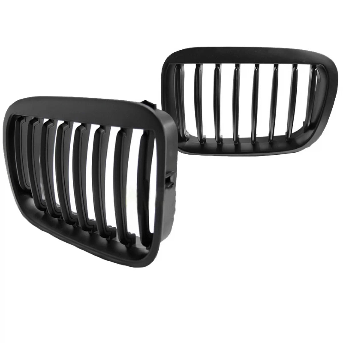 Griglia Anteriore Nera Opaca 8 Linee 2 Pezzi per BMW 3 E46 99-01 Berlina