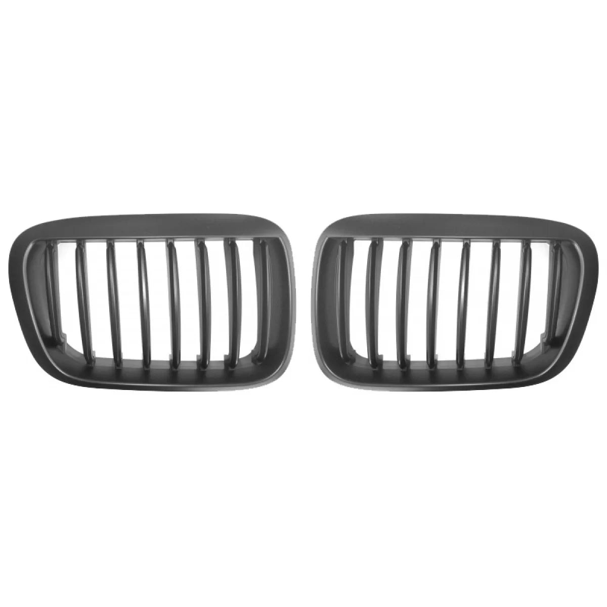 Griglia Anteriore Nera Opaca 8 Linee 2 Pezzi per BMW 3 E46 99-01 Berlina