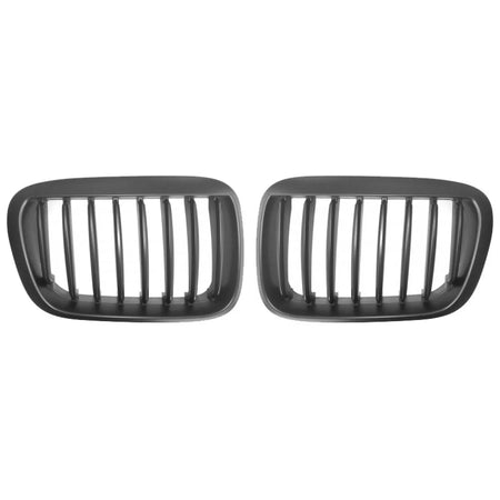 Griglia Anteriore Nera Opaca 8 Linee 2 Pezzi per BMW 3 E46 99-01 Berlina