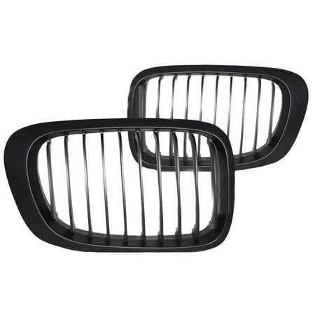 Griglia Anteriore Nera Opaca 10 Linee 2 Pezzi per BMW 3 E46 Coupe Cabrio 99-03