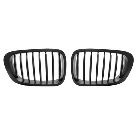 Griglia Anteriore Nera Opaca 8 Linee 2 Pezzi per BMW 3 E46 Coupe Cabrio 99-03