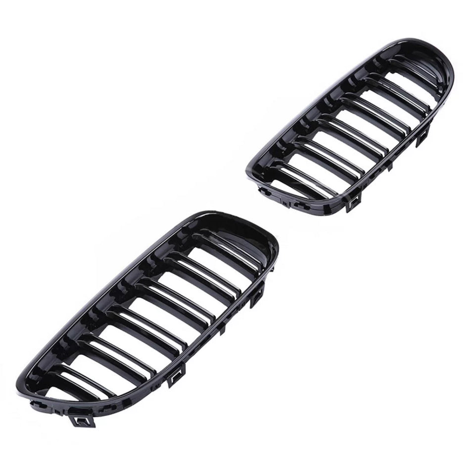 Griglia Anteriore Doppia Lucida M4 Look 2 Pezzi per BMW 3 E90 E91 08-11