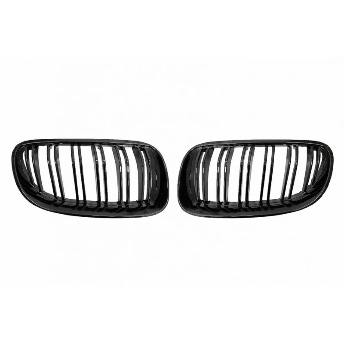 Griglia Anteriore Doppia Lucida Nera M4 Look per BMW 3 E92 E93 06-11 2 Pz
