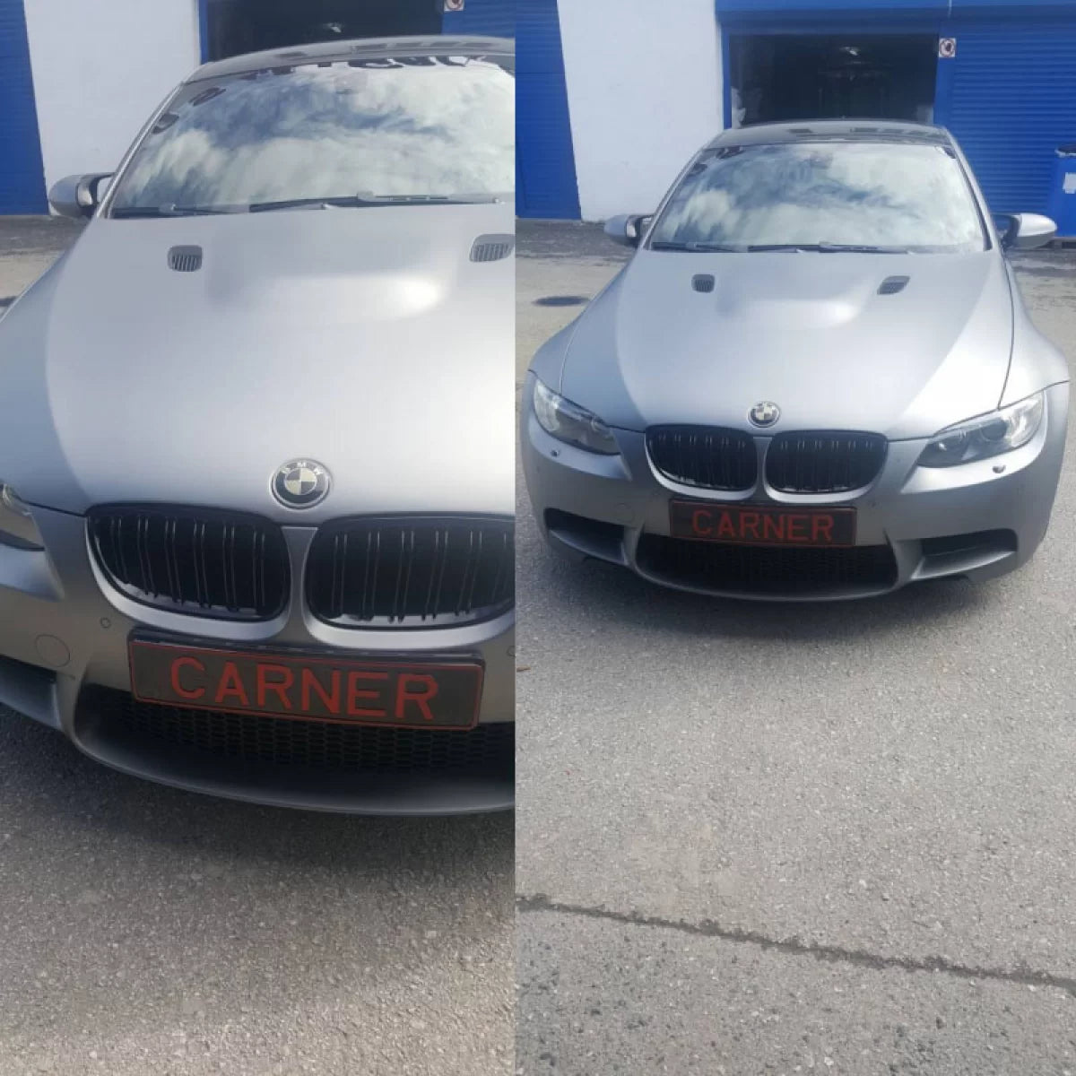Griglia Anteriore Doppia Lucida Nera M4 Look per BMW 3 E92 E93 06-11 2 Pz