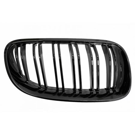 Griglia Anteriore Doppia Lucida Nera M4 Look per BMW 3 E92 E93 06-11 2 Pz