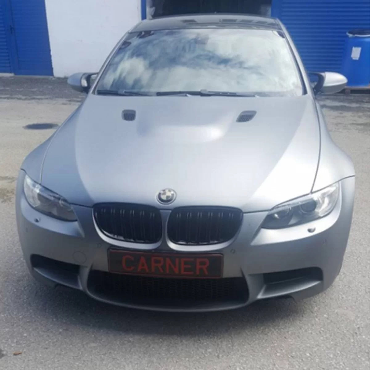 Griglia Anteriore Doppia Lucida Nera M4 Look per BMW 3 E92 E93 06-11 2 Pz