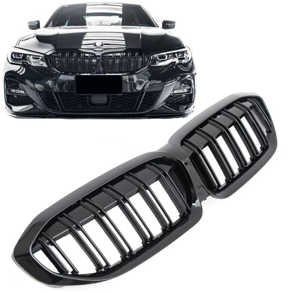 Griglia Anteriore Doppia Lucida M4 Look per BMW Serie 3 G20 G21 dal 2019