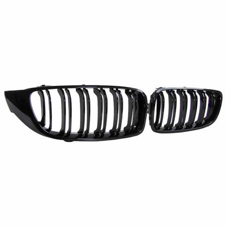 Griglia Anteriore Doppia Lucida Nera M4 Look per BMW Serie 4 F32 F33 F36 13-16