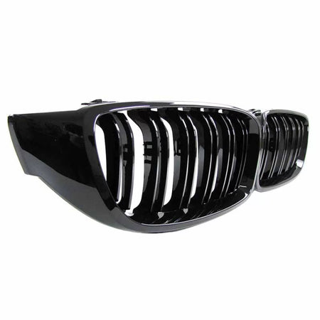 Griglia Anteriore Doppia Lucida Nera M4 Look per BMW Serie 4 F32 F33 F36 13-16