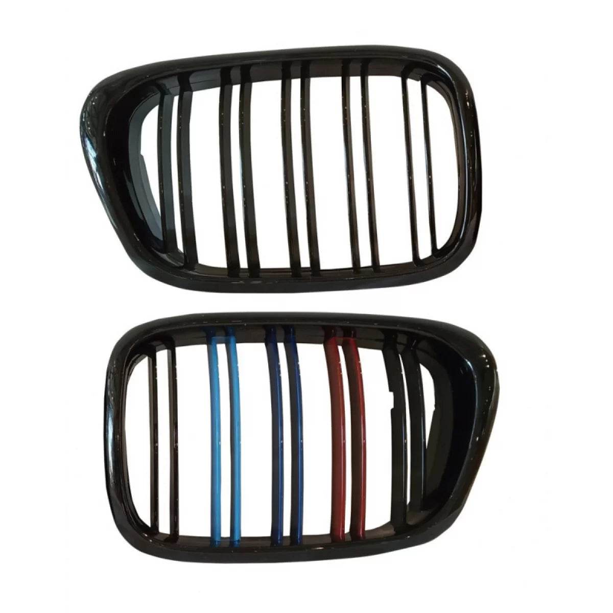 Griglia Anteriore Doppia Tri-colore Lucida per BMW 5 E39 96-03 M4 Look 2 Pz