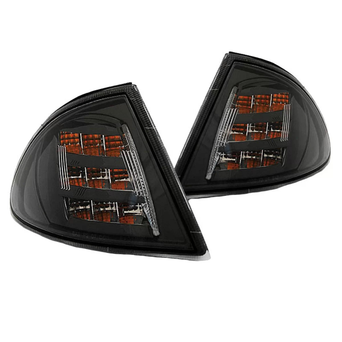 Fanali Indicatori Anteriori LED Neri Trasparenti 2 Pezzi per BMW 3 E46 99-01