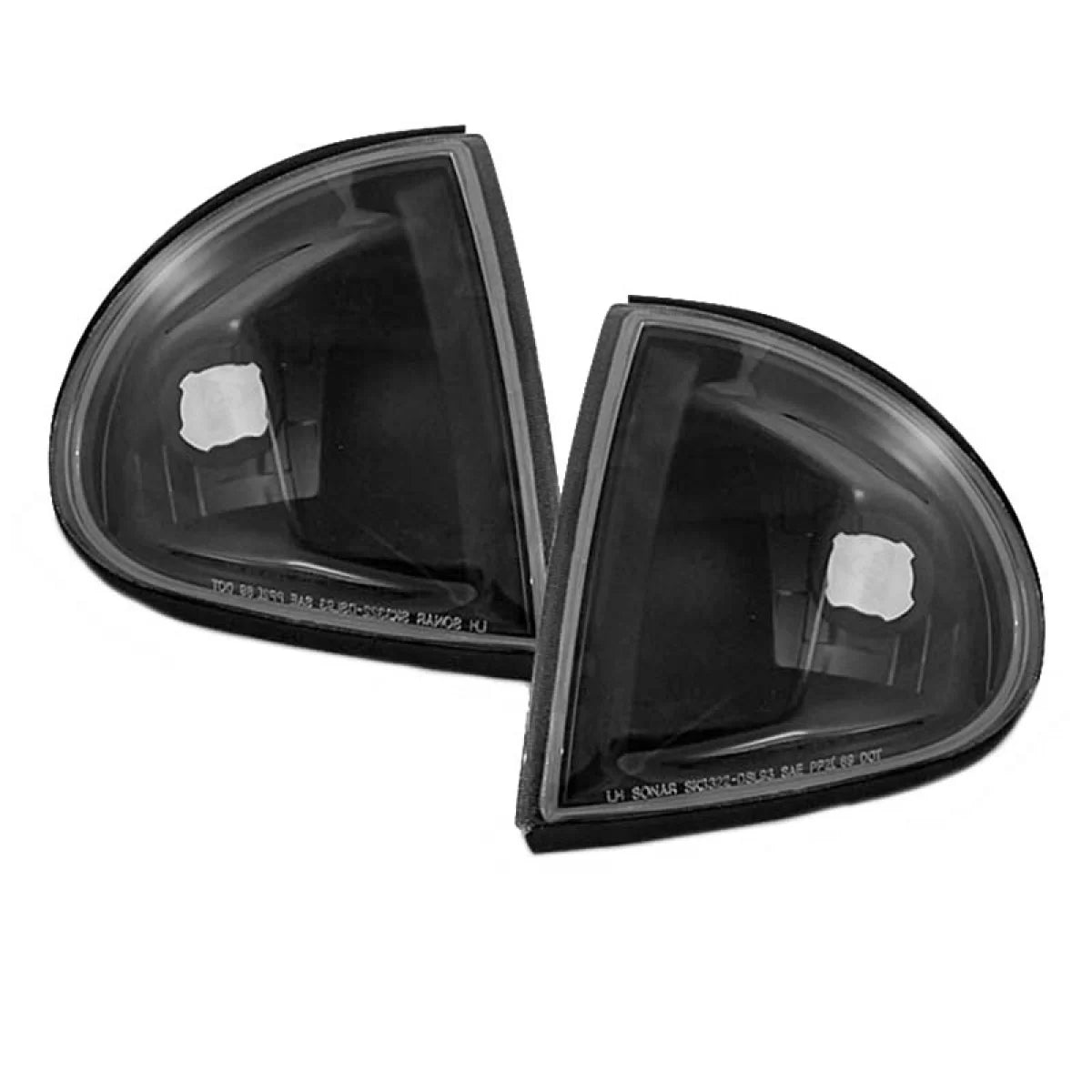 Frecce Anteriori Nere 2 Pezzi per Honda Crx del Sol 93-97