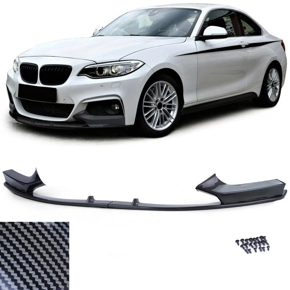 Spoiler Anteriore Effetto Carbonio per BMW Serie 2 F22 F23 2012-2021