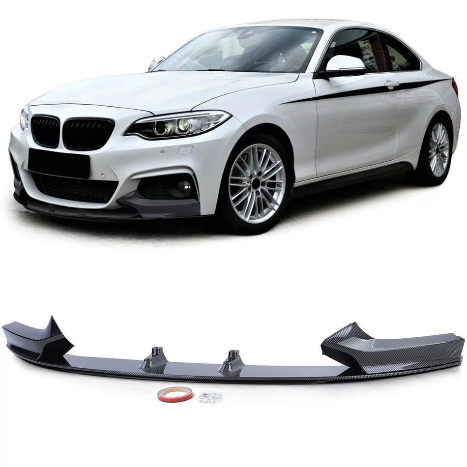 Spoiler Anteriore Effetto Carbonio per BMW Serie 2 F22 F23 2013-2021