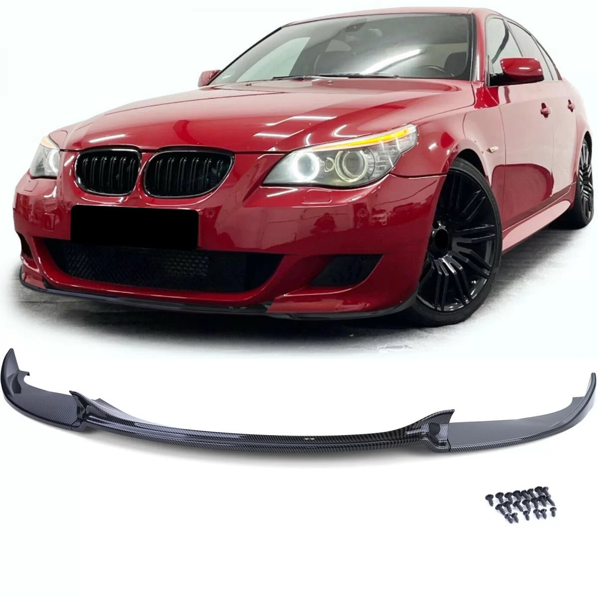 Spoiler Anteriore Effetto Carbonio per BMW Serie 5 E60 E61 2007-2009