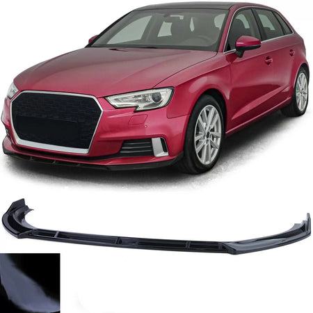 Spoiler Anteriore Lucido Nero Audi A3 8V Facelift 2016-2020