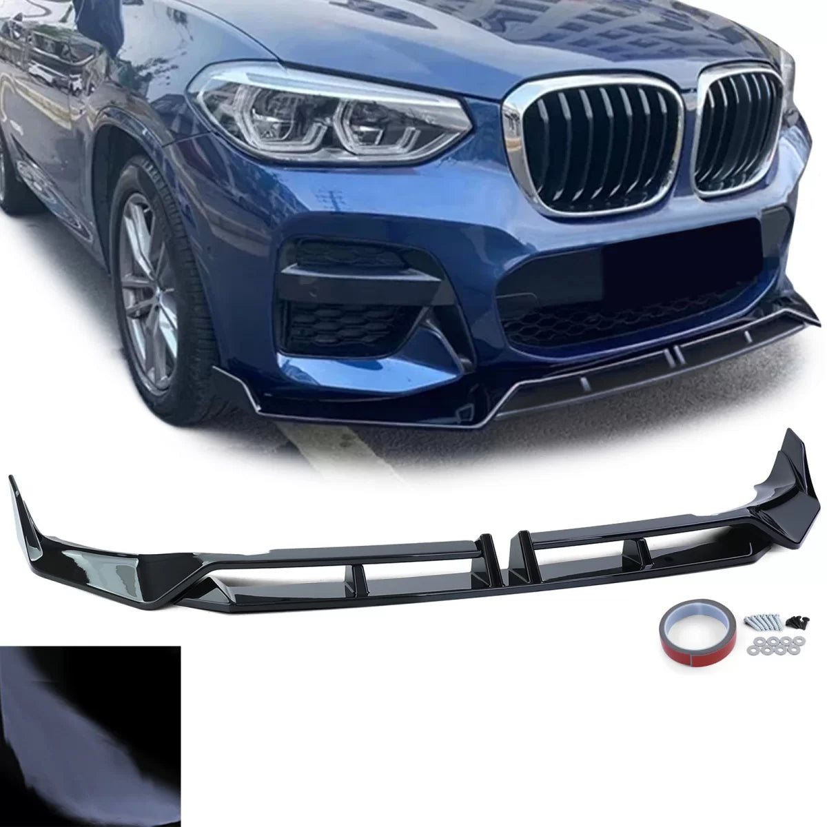 Spoiler Anteriore Lucido Nero per BMW X3 G01 dal 2021