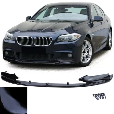 Spoiler Anteriore Lucido Nero per BMW Serie 5 F10 F11 2010-2017