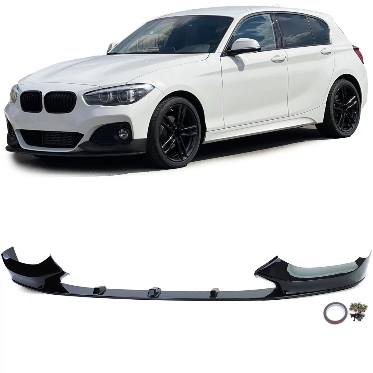 Spoiler Anteriore Lucido Performance per BMW Serie 1 F20 F21 Facelift 15-19