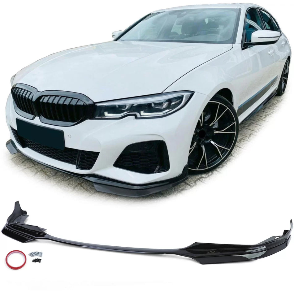 Spoiler Anteriore Lucido Nero per BMW Serie 3 G20 G21 2019-2022
