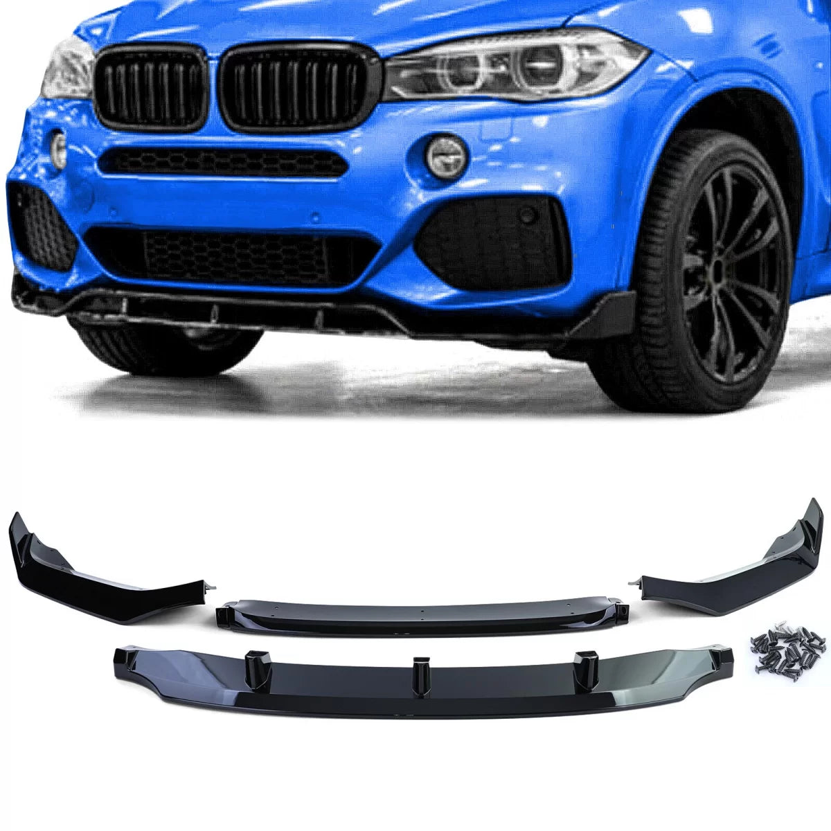 Spoiler Anteriore Performance Look Nero Lucido per BMW X5 F15 13-18