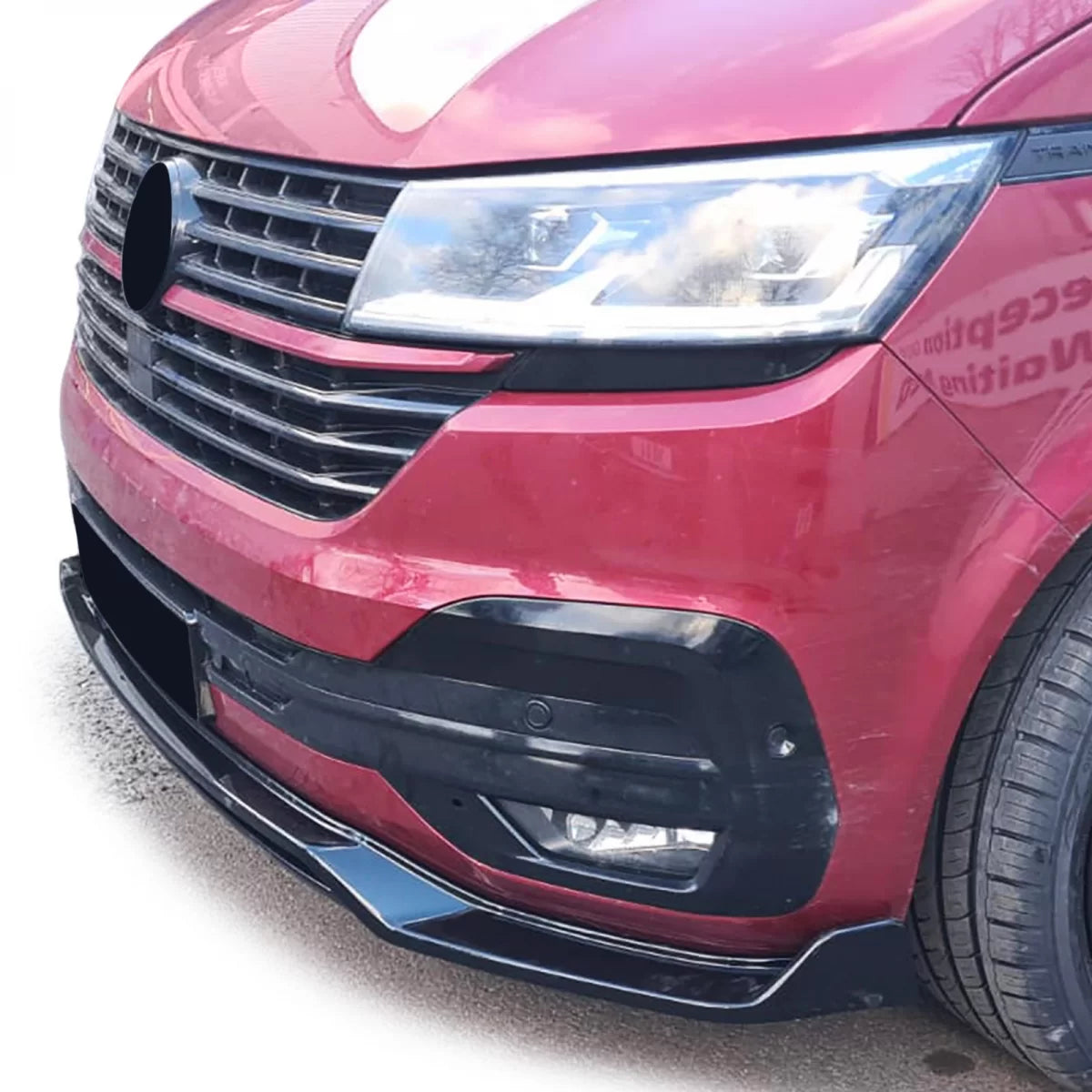 Spoiler Anteriore con Splitter e Griglia Nero Lucido per VW Bus T6.1 dal 19
