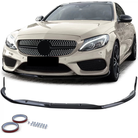 Spoiler Anteriore Sportivo Nero Lucido per Mercedes C S205 W205 14-21