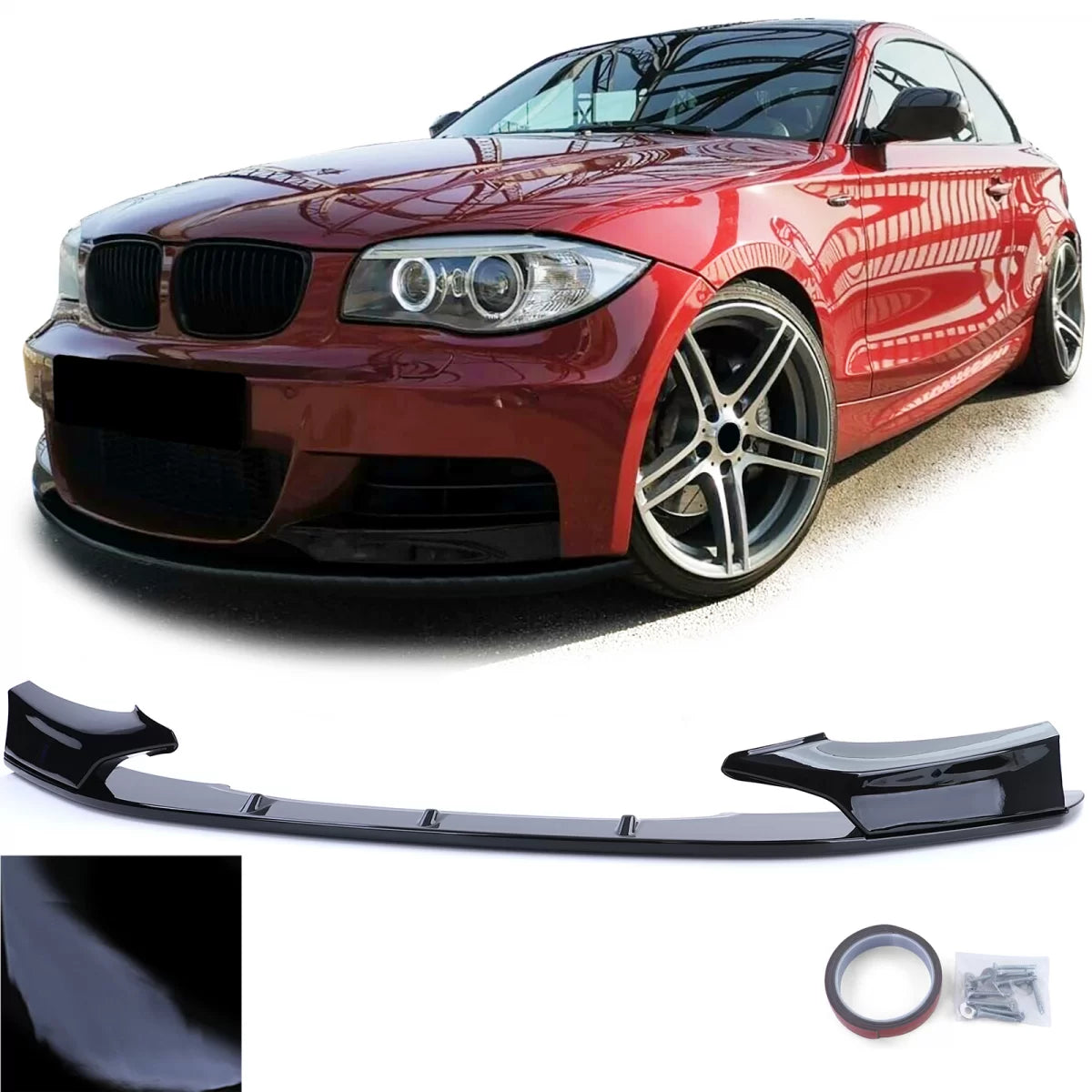 Spoiler Anteriore con Splitter Lucido per BMW Serie 1 F20 2010-2015