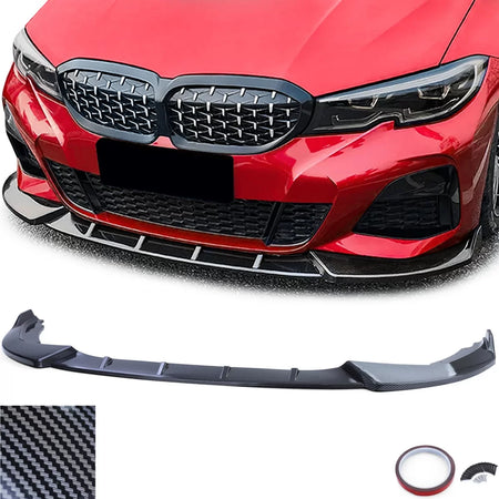 Spoiler Anteriore Sportivo Effetto Carbonio per BMW Serie 3 G20 G21 2019-2022