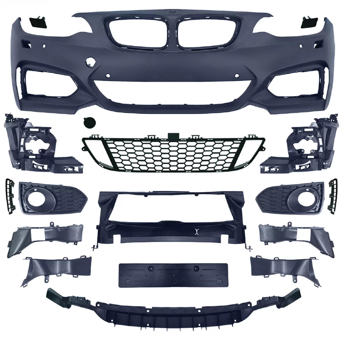 Paraurti Anteriore Sportivo Sport 2 con Accessori per BMW Serie 2 F22 F23 13-17