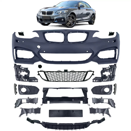 Paraurti Anteriore Sportivo Sport 2 con Accessori per BMW Serie 2 F22 F23 13-17