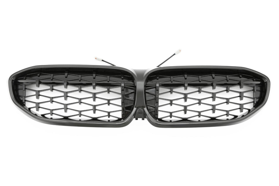 LED Griglia Nera Lucida Diamond Style per BMW Serie 3 G20 (2019-2022)