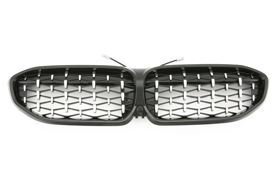 LED Griglia Cromato Nero Diamond Style per BMW Serie 3 G20 2019-2022