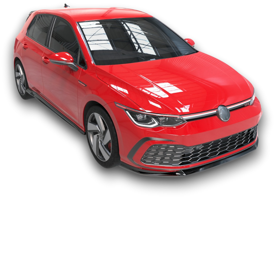 Splitter Anteriore V2 per Volkswagen Golf Mk8 GTI/GTE/GTD/R-Line 2020-2024