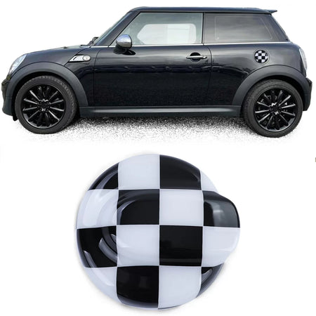 Copertura Tappo Carburante Nero Bianco per Mini R56 R57 R58 R59 R60
