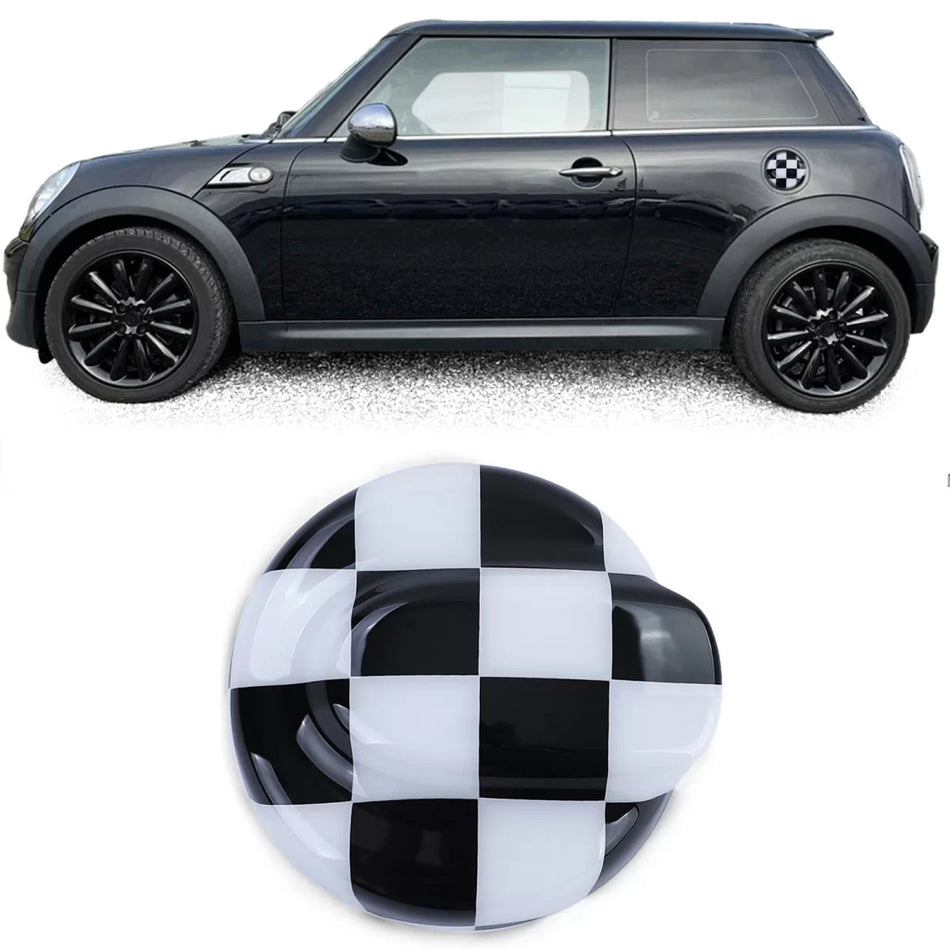 Copertura Tappo Carburante Nero Bianco per Mini R56 R57 R58 R59 R60