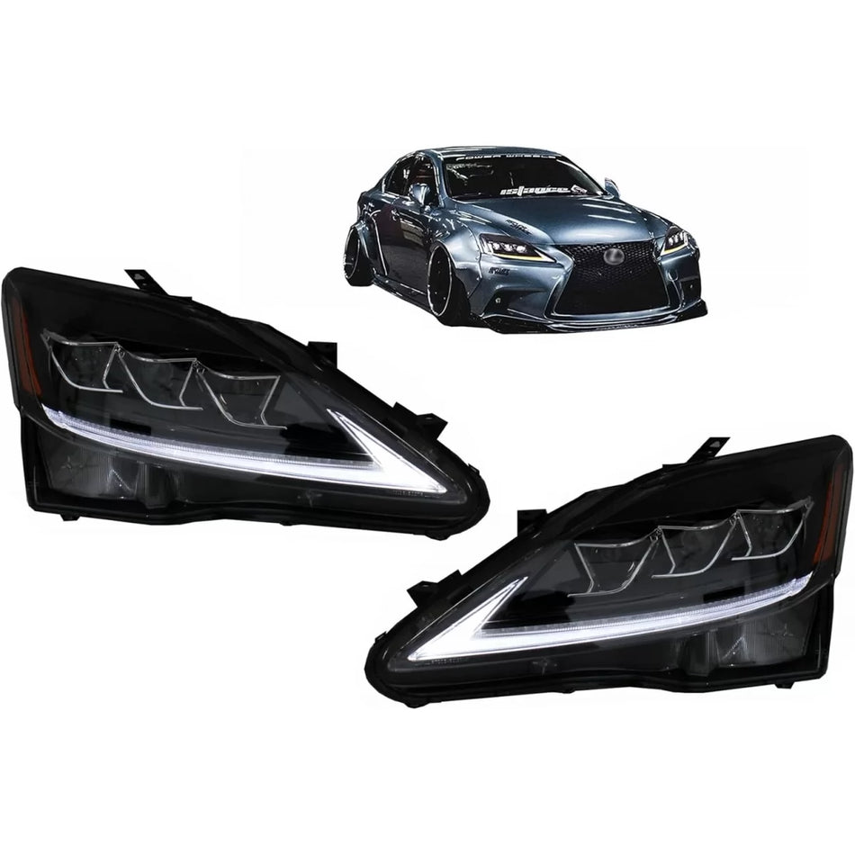 Fari Full LED con Luci Diurne e Indicatori Dinamici per Lexus Is XE20 2006-2013