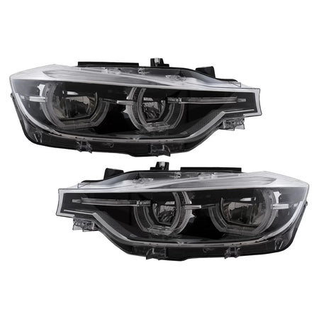 Fari Full LED Angel Eyes Anteriori per BMW Serie 3 F30 F31 dal 2011