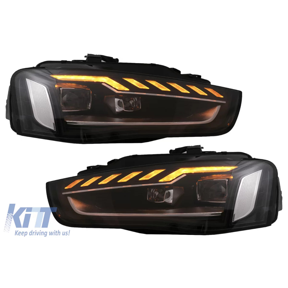 Fari Full LED Anteriori con Frecce Dinamiche per Audi A4 B8.5 2012-2015 LHD