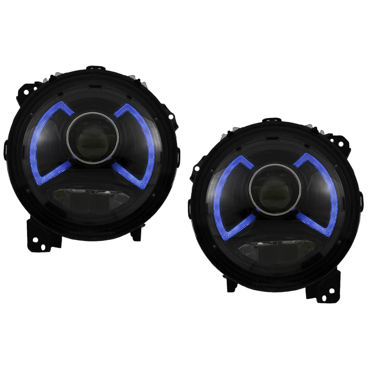 Fari Full LED Anteriori con Barra Luminosa per Jeep Wrangler Jl Jl Unlimited