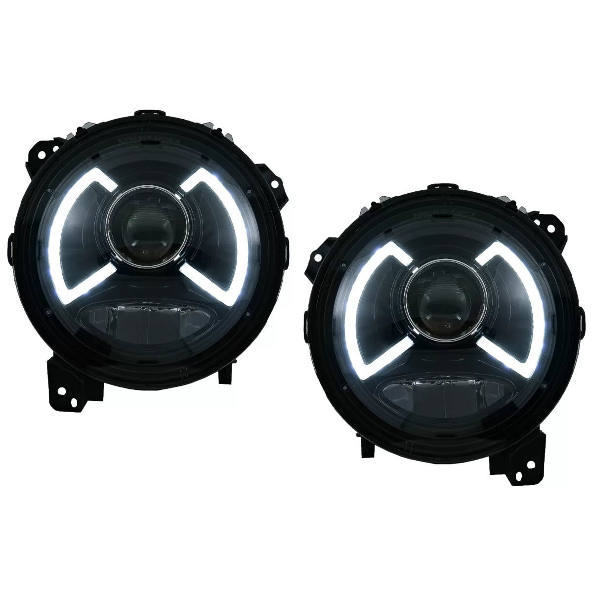 Fari Full LED Anteriori con Barra Luminosa per Jeep Wrangler Jl Jl Unlimited