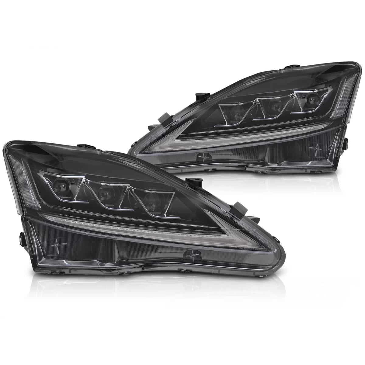 Fari Full LED Anteriori Neri per Lexus Is 2006-2013