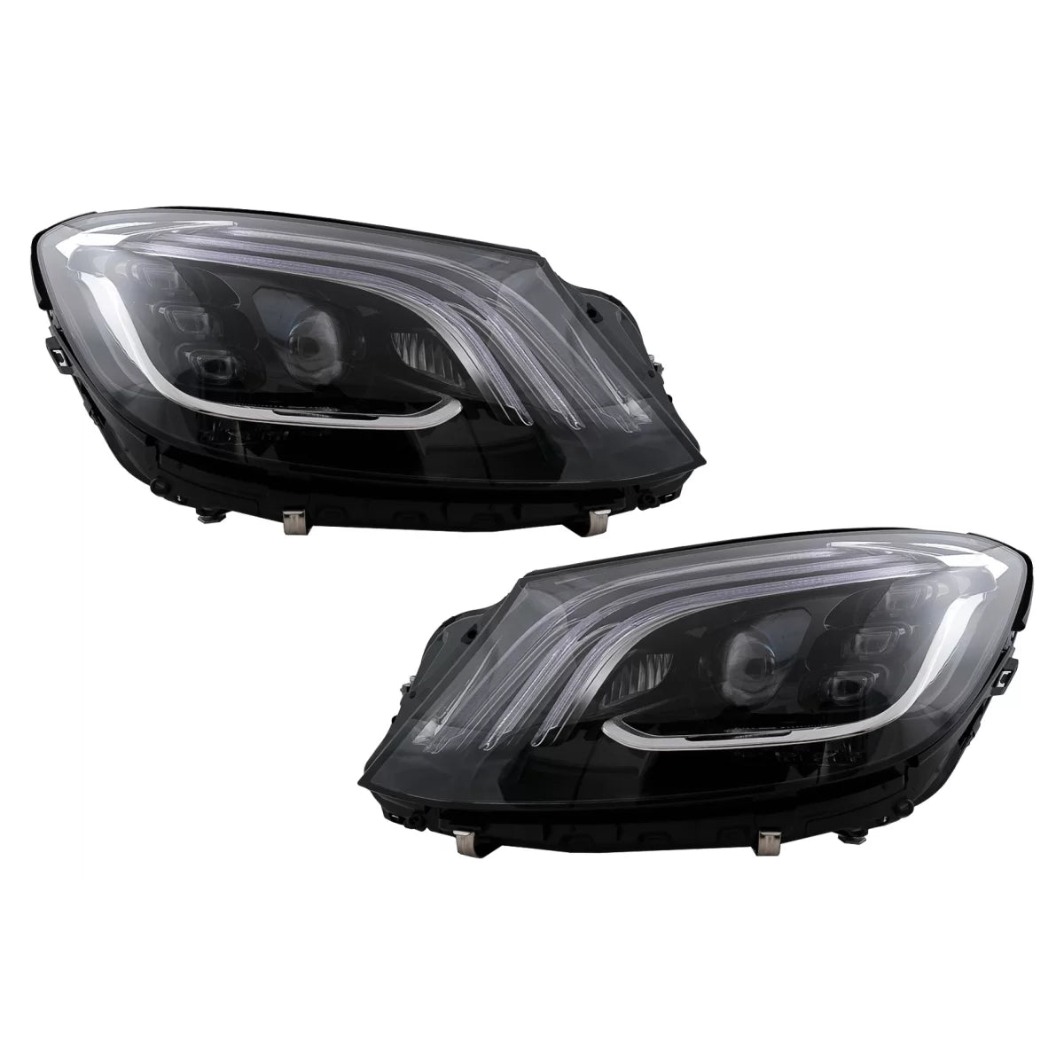 Fari Full LED Anteriori Neri per Mercedes Classe S W222 2013-2020