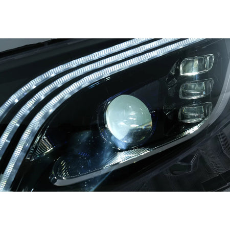 Fari Full LED Anteriori Neri per Mercedes Classe V W447 2016-2020 LHD