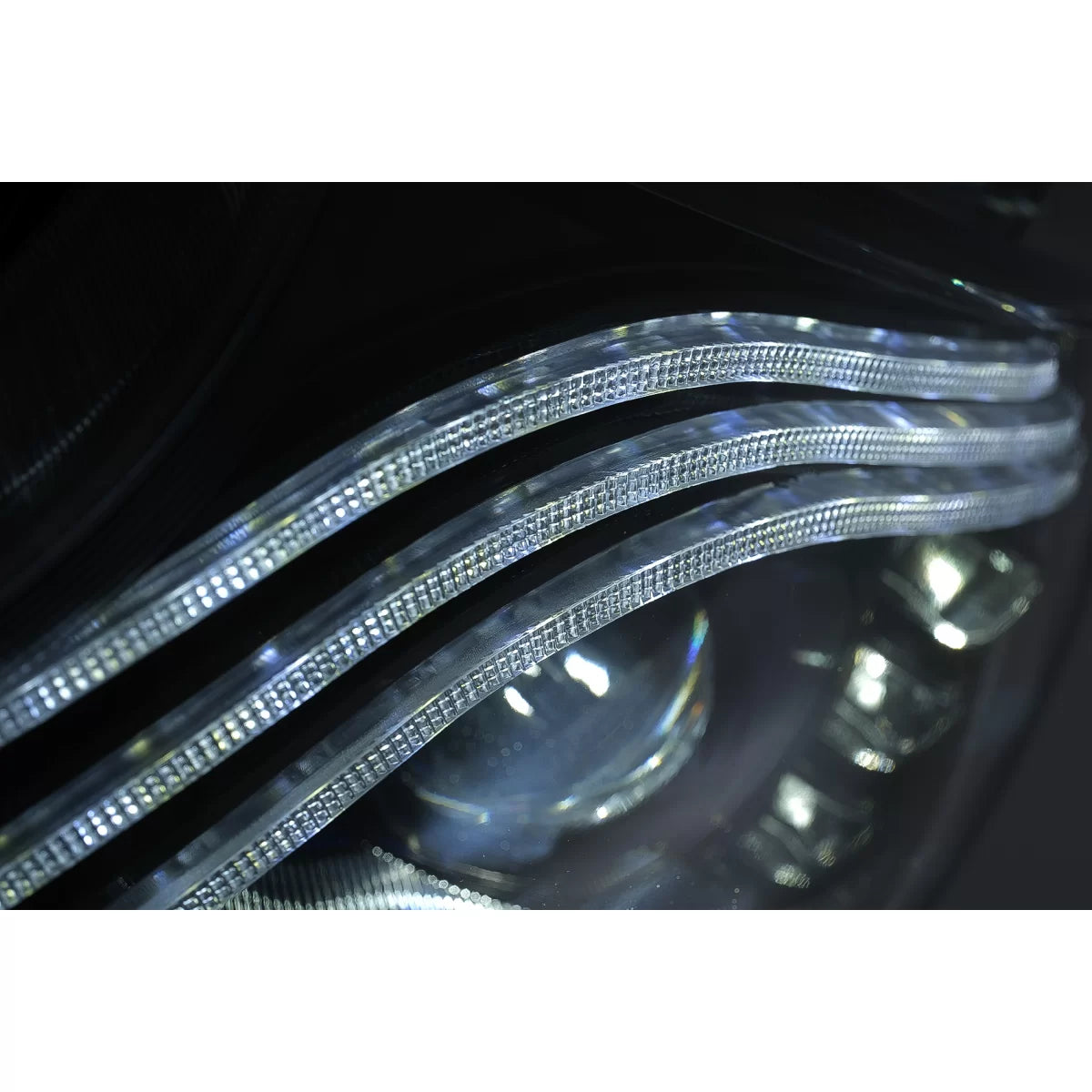 Fari Full LED Anteriori Neri per Mercedes Classe V W447 2016-2020 LHD
