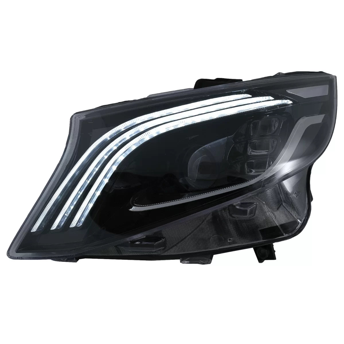 Fari Full LED Anteriori Neri per Mercedes Classe V W447 2016-2020 LHD