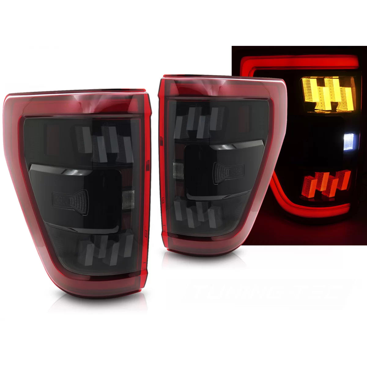 Fanali Posteriori Full LED Rossi Sequenziali per Ford F150 MK14 20-23