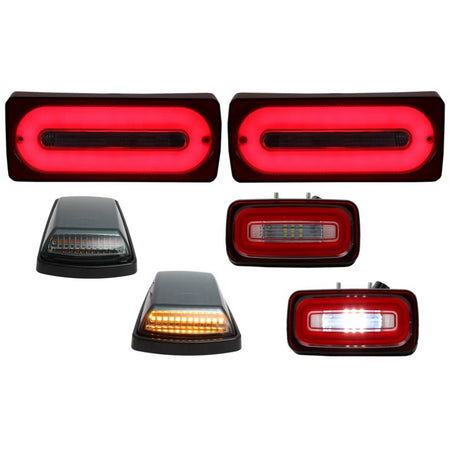 Fanali Posteriori Full LED con Barra Luce e Fendinebbia Fumé per Mercedes