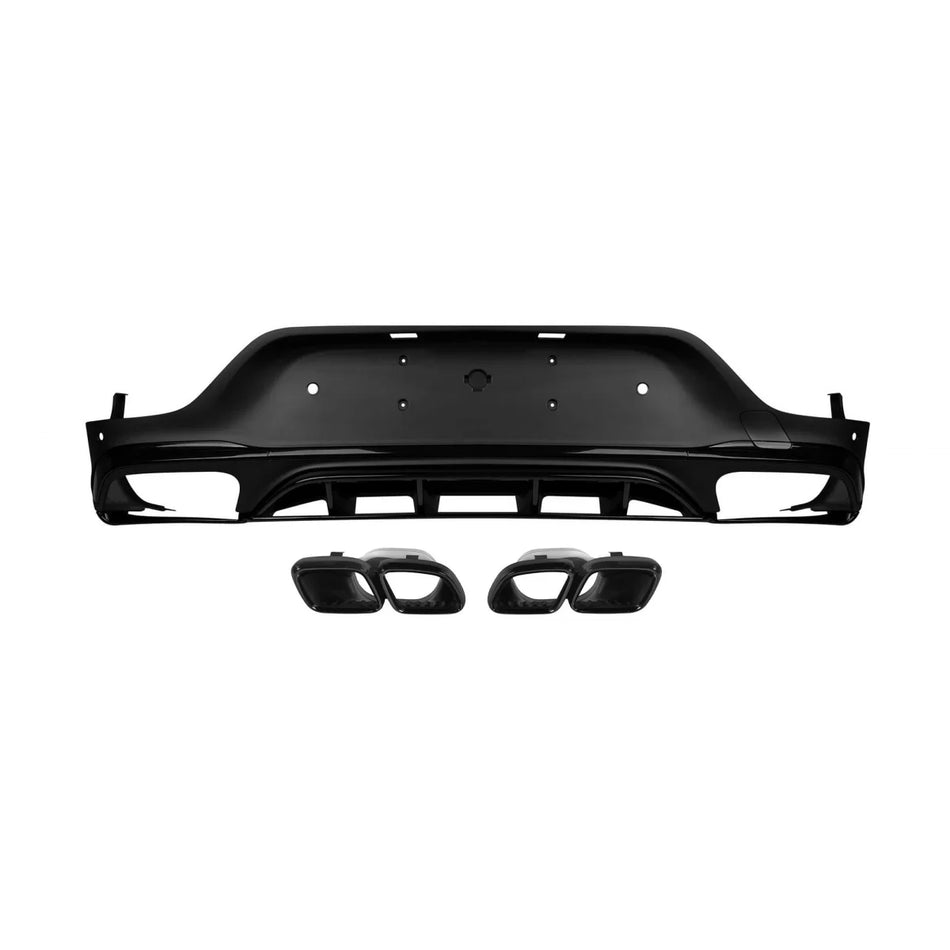 Diffusore Posteriore con Punte Nere per Mercedes GLC Coupe C253 2016-2022